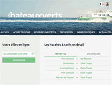Tablet Screenshot of bateauxverts.com